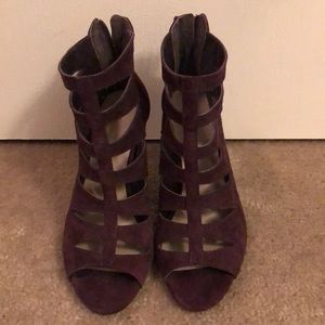 Dark maroon heels